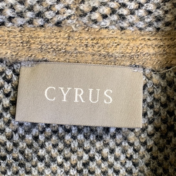 Cyrus Beige and Black Knit Cardigan - Picture 2 of 5